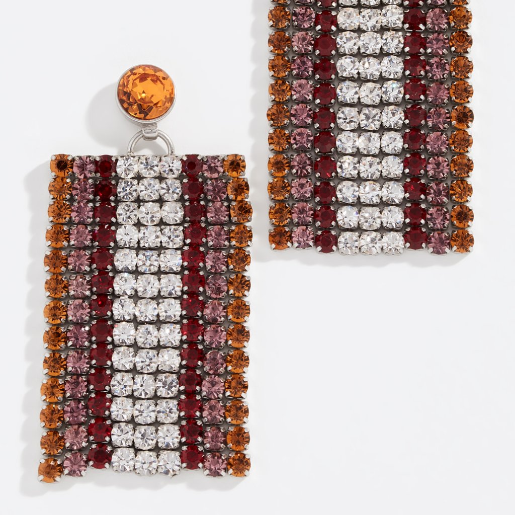 For Love Lemons Bianca Crystal Earrings Multicolor Nwt 65$